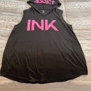 Women’s INK ADDICT tank top with hood L